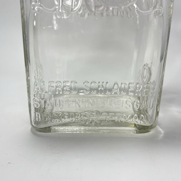 Vintage Alfred Schladerer Glass Bottle Germany Deer Scene Embossed No Cork - Picture 5 of 8